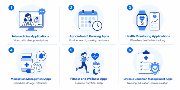 Types of healthcare apps